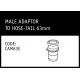 Marley Camlock Male Adaptor to Hose-Tail 63mm - CAM63E
